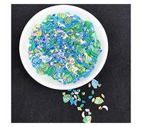 Sequins for Crafting, PVC Sequins for Crafting in Multicolor Star He Shell Plum Shapes(Mix Blue Green)