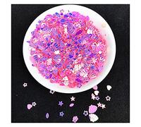 Sequins for Crafting, PVC Sequins for Crafting in Multicolor Star He Shell Plum Shapes(Pink Color)