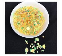 Sequins for Crafting, PVC Sequins for Crafting in Multicolor Star He Shell Plum Shapes(Yellow Color)