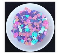 Sequins for Crafting, Sequins for Crafting 1200pcs/Lot 6mm Love He Shape PVC Loose Paillettes Multicolor(Mix Pink Purple)