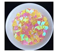 Sequins for Crafting, Sequins for Crafting 1200pcs/Lot 6mm Love He Shape PVC Loose Paillettes Multicolor(Mix Yellow Pink)