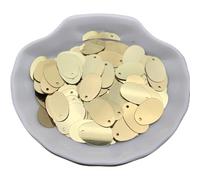 Sequins for Crafts 12x20mm Flat Oval Egg Shape Loose Sequins for Sewing,Shoes,Hat, DIY,Crafts Accessories(Light Golden,150g)