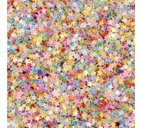 Sequins for Crafts 50g PVC Star Sequins 3.0mm Color Glitter Loose Paillette for DIY Nail Art Decoration Supplies Hair Beauty Makeup(Gold Mix Color)