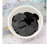Sequins for Sewing,10g/Pack Various Sizes Black Sequins Craft PVC Flat Round Oval Paillettes Women Full Dress DIY Sewing Accessoriies-50mm 12Pcs(12x20mm 100Pcs)