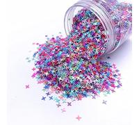Sequins for Sewing,15g About 7500Pcs Monochrome 4mm Sequins Colorful Star Round Loose Sequin Sewing Wedding Craft-07(9)