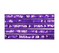 Sequins for Sewing, Metallic Sequin Lace Trim Multicolor 12mm x 3m for Wedding Home Decor DIY Sewing(Color 13)