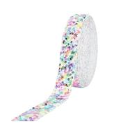Sequins for Sewing, Metallic Sequin Lace Trim Multicolor 38mm x 2-5 Yards for DIY Handmade Dance Dresses(Color 6,38mm-2Yards)