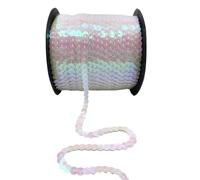Sequins for Sewing, Metallic Sequin Trim 5 Yards 6mm Round Flat Multicolor for Crafts Sewing Cloth(1)