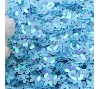 Sequins for Sewing Sequin 10mm Cup Five Finger Flower Sequins Paillettes Sewing Wedding Craft Women Garments Accessories(Ab Blue)