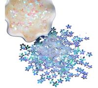 Sequins for Sewing Sequin 10mm Cup Five Finger Flower Sequins Paillettes Sewing Wedding Craft Women Garments Accessories(AB Transparent)
