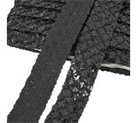Sequins for Sewing, Sequin Lace Trim Multicolor 15/20/35mm x 2/4/12M for Clothing Dance Wedding DIY Craft(Black,20mm-4Meters)