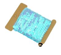 Sequins for Sewing, Sequin Lace Trim Multicolor 6mm 10 Yards(Light Blue)