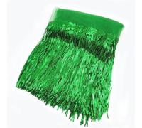 Sequins Fringe Trim 1/2/4Yard 20cm Sequin Tassel Lace Trim Glitter Fringe Ribbon DIY Handmade Dance Performance Clothing Decoration Material(23Emeralds,4Yards)