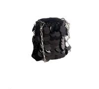 Sequins Handbags Silver Bag Women Small Tote Bag Bling Bling Fashion Lady Bucket Handbags Girls Glitter Purses For Wedding Porm Party(Black small)