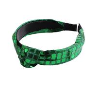 Sequins Headband For Women Girl Aesthetic Wide Knotted Hairhoop Casual Wear Hairband Music Festival Gathering Headpiece