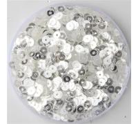 Sequins， Round Flat Cup Loose Sequins Paillette Sewing Wedding Craft DIY Accessories 10g(4mm Flat Crystal tra)