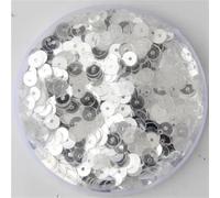 Sequins， Round Flat Cup Loose Sequins Paillette Sewing Wedding Craft DIY Accessories 10g(5mm Flat Crystal tra)