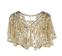 Sequins Shawl Elegant Cape Women's 1920s Shawl Evening Cape Bolero Flapper Cover Up Gifts for Women Ladies Flapper Art Deco Vintage Dress Costume