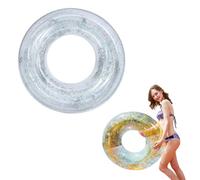 Sequins Swimming Ring Inflatable Rubber Rings for Kids Adults, Inflatable Pool Ring Floaties Swim Rings Water Float Inflatables Pool Floats for Boys Girls Men Women (Silver,90CM)