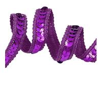 Sequins Trim Paillette Fabric Ribbon, Flat Sequin Ribbon Trim 6 Pcs 25 Meters Multicolor 1.2cm for Arts Crafts Sewing(Color 18)