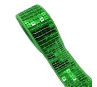 Sequins Trim Paillette Fabric Ribbon, Flat Sequin Strip 25mm by 2-5 Yards Multicolor 18 Pcs for Sewing Crafts Accessories(Color 18,2 Yards)