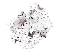 Sequins Various Shapes Cup Flat Round Star Snowflake Square Buy 1 Or 2PKs 485D, 10401 10mm Silver Star x30, 1 Pack