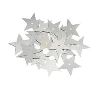 Sequins Various Shapes Cup Flat Round Star Snowflake Square Buy 1 Or 2PKs 485D, 12001 30mm Silver Star x23, 2 Packs