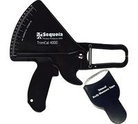 Sequoia Fitness Trimcal 4000 Body Fat Caliper with Body Measure Tape & Fat% Chart (Black & Black)