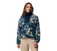 Columbia Women's Sequoia Grove Printed Half Zip Fleece, Blue, Size S, Women Blue