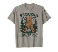 Sequoia Kings Canyon National Parks Vintage Tree Hiking 1890 T-Shirt