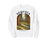 Sequoia National Park California USA Vintage Forest Sweatshirt