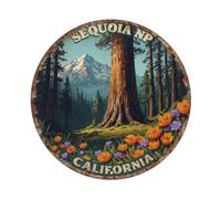 Sequoia National Park Giant Redwood Metal Tin Sign Plaque