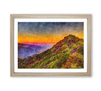 Sequoia National Park In Nevada Painting Modern Art Framed Print | A3 Oak Framed Wall Art | Ready to Hang | Modern Historical Picture | Living Room Bedroom Lounge Office