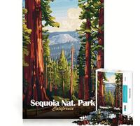 Sequoia National Park Poster 1000 Piece Jigsaw Puzzle for Adults Smart Reason Toy Home Enjoy Sharp Edge Santa Wish Item (38x52cm)