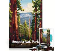 Sequoia National Park Poster Jigsaw Puzzles for Adults1000 Pieces Clear Logic Toy Leisure Time Perfect Cut Creative Gift (38x26cm)