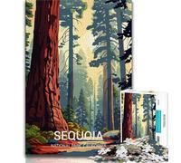 Sequoia National Park Poster Puzzles 1000 Pieces for Adults,Challenging To Complete But Fun And Humorous Unique Home Decor And Gifts 38x26cm