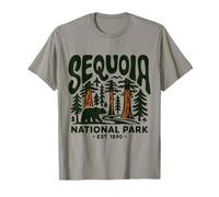Sequoia National Park Retro Bear Outdoor Hiking Adventure T-Shirt