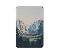 Sequoia National Park Watercolor Painting Pine & Redwood Forest Retro Poster Metal Tin Sign Chic Art Retro Iron Painting Bar People Cave Cafe Family Garage Poster Wall Decoration 8x12inch(20x30cm)
