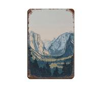 Sequoia National Park Watercolor Painting Pine & Redwood Forest Retro Poster Metal Tin Sign Chic Art Retro Iron Painting Bar People Cave Cafe Family Garage Poster Wall Decoration 8x12inch(20x30cm)