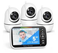 SER FLYMON Video Baby Monitor with Camera and Audio - Auto Night Vision,Two-Way Talk, Temperature Monitor, VOX Mode, 8 Lullabies, 960ft Range and Long Battery Life by GoodBaby