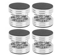 Ser Isolation Feet, Shock Absorbing Stand for HiFi Sers, Amplifiers, Turntables, Subwoofers, 4pcs Set with Non Slip Rubber s, Aluminum y Base for Enhanced Sound (Silver)