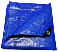 Seracco Tarpaulin 3m x 3m 130GSM Blue Tarp Waterproof Heavy Duty, Ground Sheets for Camping