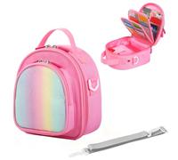 Seracle Carrying Case Compatible with Yoto Mini (2024 Edition) & Accessories, Portable Storage Carrier Bag for Travel and Home Storage (Pink)