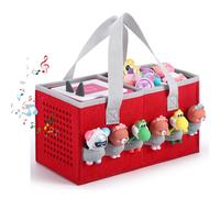 Seracle Carrying Case Travel Felt Bag Compatible with Toniebox 1/2 Audio Player Starter Set and Tonies Figurine (Red)