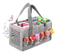 Seracle Carrying Case Travel Felt Bag Compatible with Toniebox 1/2 Audio Player Starter Set and Tonies Figurine (Grey)