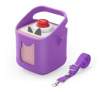 Seracle Shockproof Silicone Case for Toniebox 2 & 1 Audio Player, Scratch-Resistant Protective Cover | Includes Handle & Adjustable Shoulder Strap (Purple)