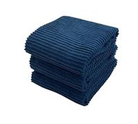 Serafina Home Royal Nautical Blue Kitchen Hand Dish Towels: Oversized 28" x 18",100% Cotton Cloth Soft Cleaning Drying Absorbent Set of 3 Multipurpose for Everyday Use (Royal Blue)