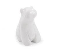 Serafino Himalayan Polar Bear 3 Inch White Marble Fossilstone Home Office Decor Cute Hand Carved Decorative Ornament for Home Great Gift