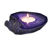 Serafino Luxury Gift Agate Tea Light Candle Holder - Tea Lights Included For Home Decor Meditation Crystal Candle Holder Unique Ornament