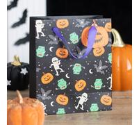 Serano 23cm Medium Monster Mash Print Gift Bag - Black - 1